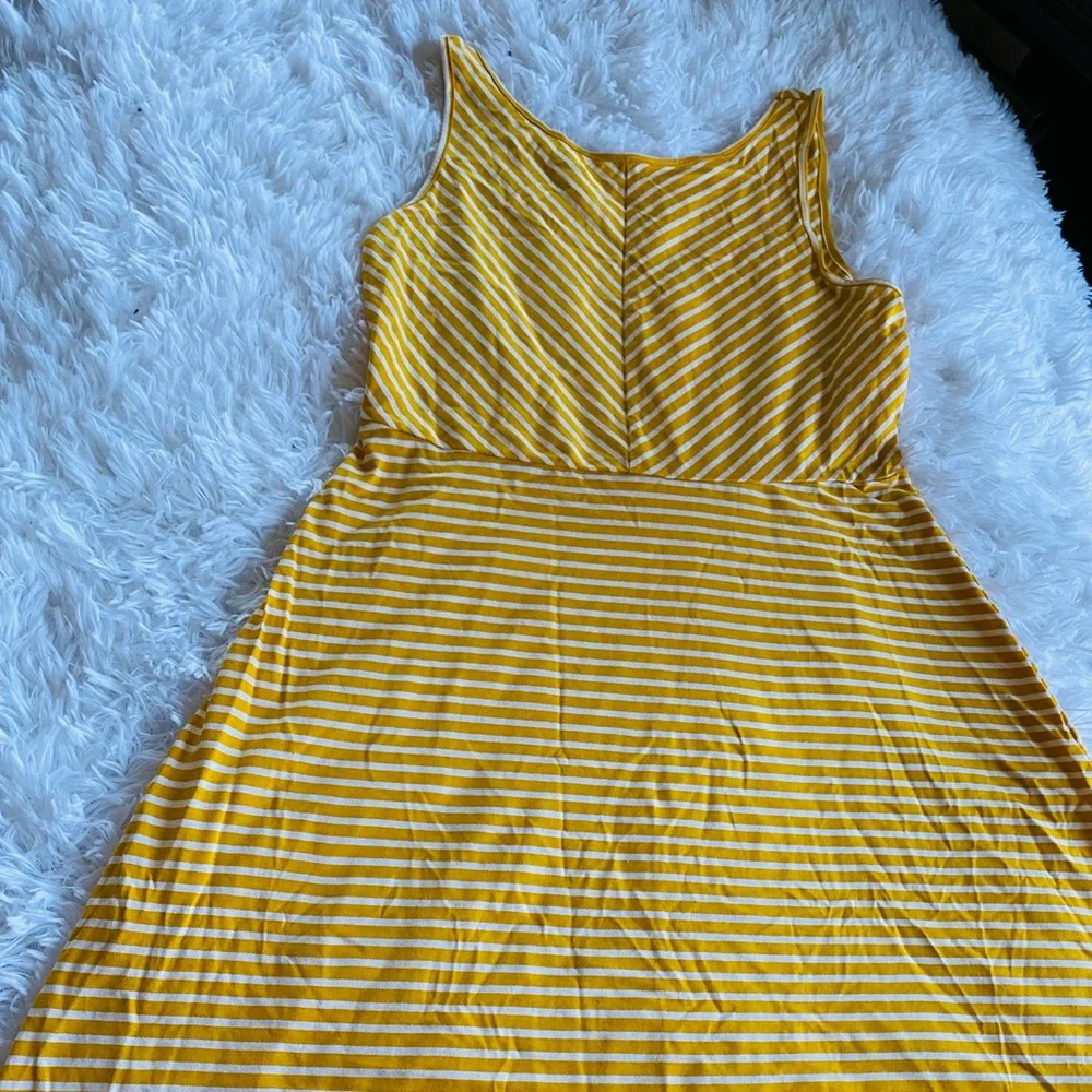 Old Navy girls dress sz XL NEW mustard yellow color w white stripes swim cover